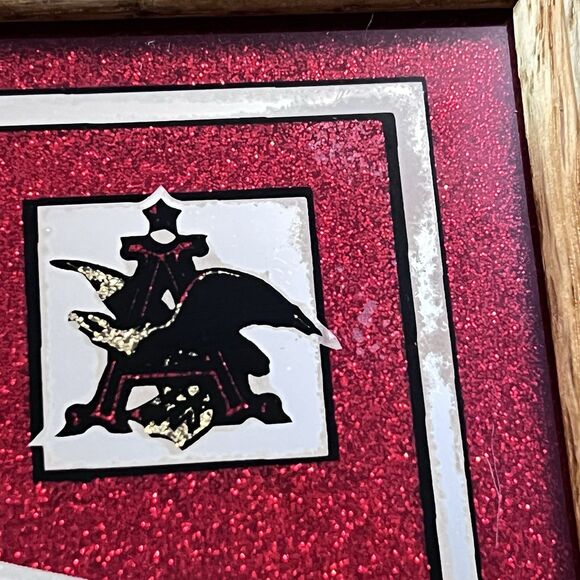 Vintage Budweiser Beer Advertising Solid Wood Framed Mirror Sign Bud-NOS 1981 - Picture 8 of 9